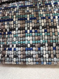 OctoRose 3 Side Zipper Upholstery Thick Linen Tweed Blue/Grey, Twin Size Futon by OctoRose