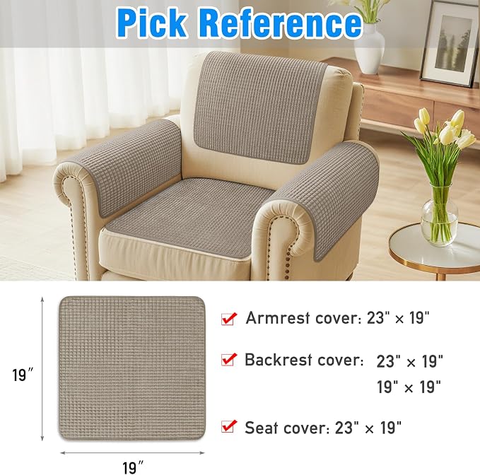 Couch Arm Covers, Sofa Arm Covers, Waterproof Armrest Cover - Image 6