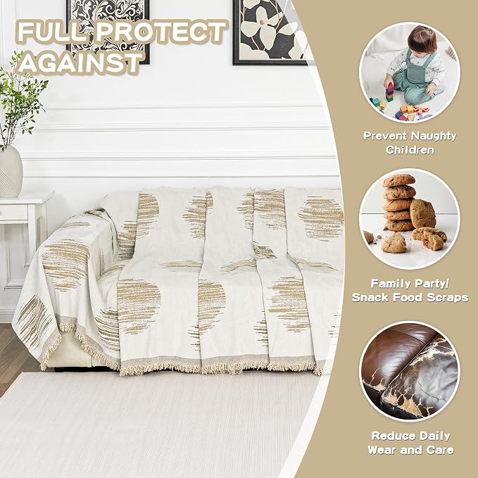 MEETSKY Couch Cover for Dogs Couch Covers for 3 Cushion Couch Sofa Simple - Image 5