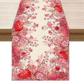 XCHI Wild Flowers Love Hearts Valentine’s Day Table Runner Table Decoration by XCHI