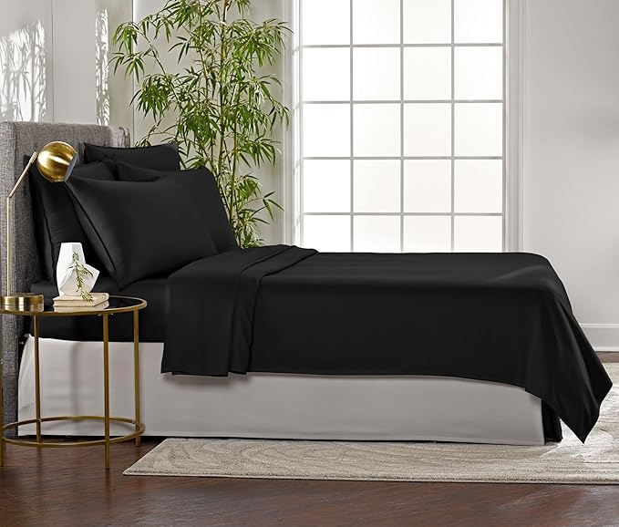 Pure Bamboo Twin Sheets, Genuine 100% Organic Viscose Derived from Bamboo Bed - Image 4