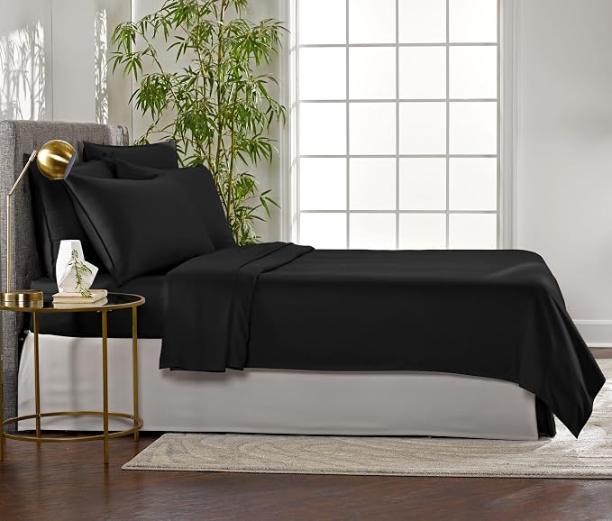 Pure Bamboo Queen Sheets, Genuine 100% Organic Viscose Derived from Bamboo Bed - Image 4