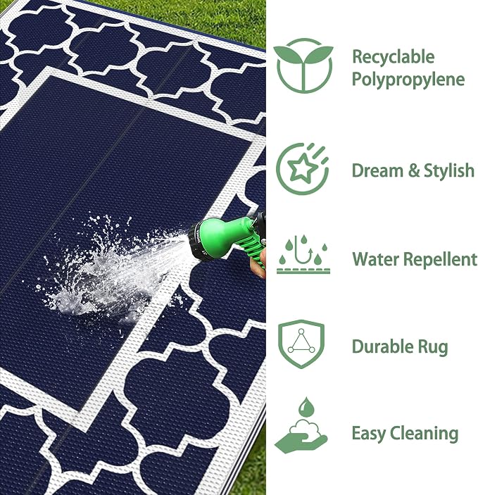 GENIMO 6' x 9' Outdoor Rug Waterproof - Image 7