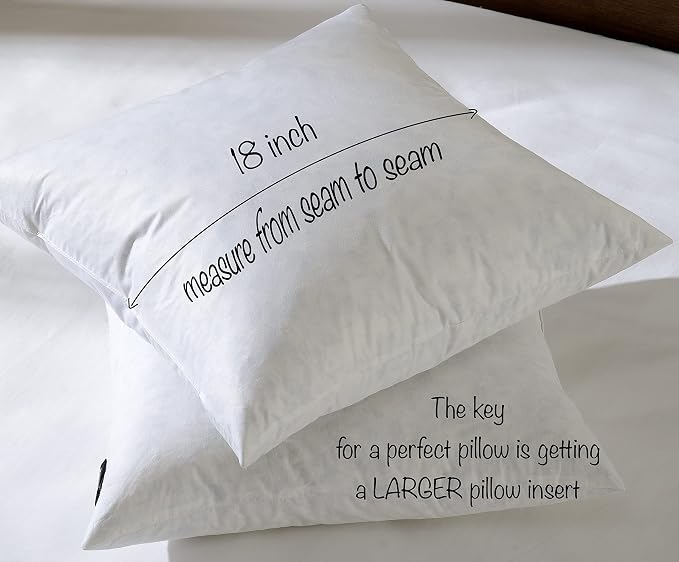 18x18 Decorative Throw Pillow Inserts-Down Feather Pillow Inserts-Square-Cotton - Image 7