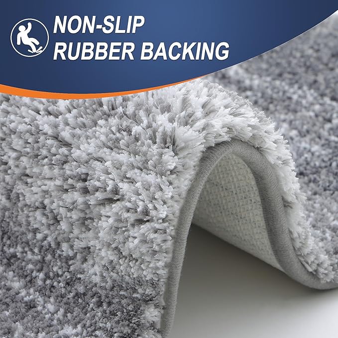 OLANLY Bathroom Rugs Mat 47x32, Extra Soft Absorbent Microfiber Bath Rugs - Image 5