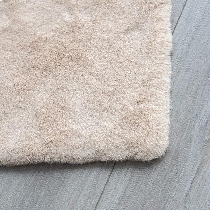 Camel Shaggy Washable Rug 2x10 Runner Rug - Image 9