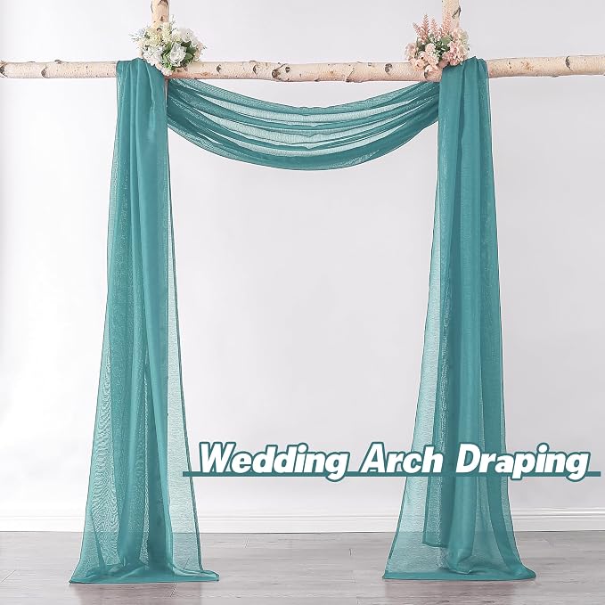 DONREN Luxury Soft Sheer Curtains Scarf - Image 2