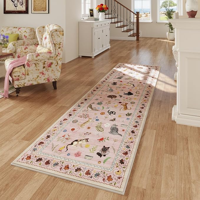 Rugcomf Runner Rug for Kitchen Non Slip 2'6''x8' Washable Rugs - Image 2