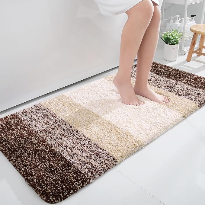 OLANLY Bathroom Runner Rugs 45x27, Extra Soft Absorbent Microfiber Bath Rugs by OLANLY