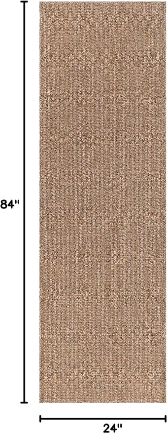 Easy Jute Runner Rug 2x7 Indoor Outdoor Natural Rugs Solid Fiber Rug Woven Area - Image 2