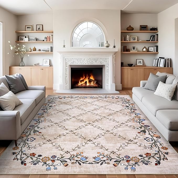 Garveehome 5x7 Washable Floral Area Rugs - Image 9