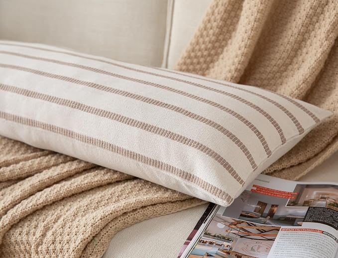 Caflife Boho Lumbar Throw Pillow Cover 14X36 Long Soft Farmhouse Decorative - Image 4