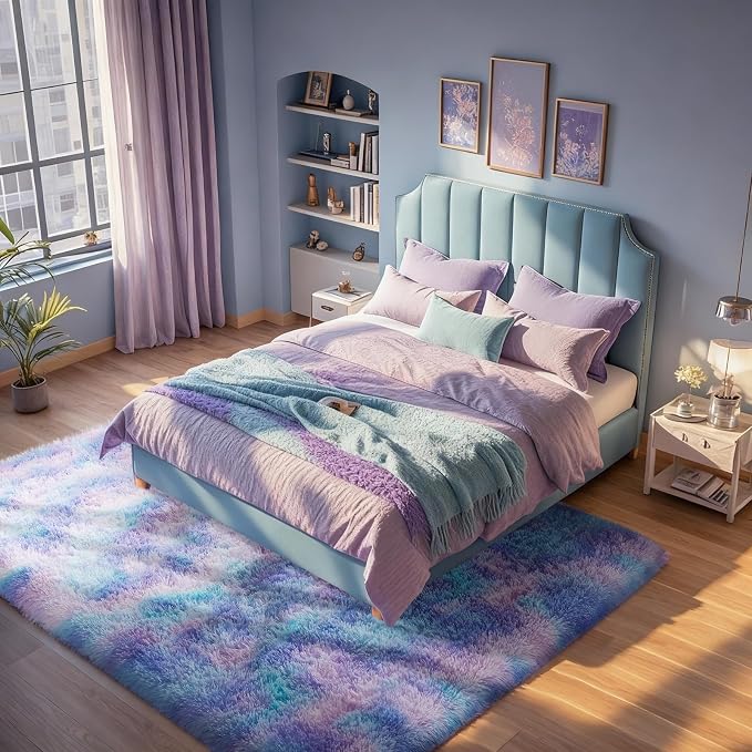 Ophanie Rainbow Purple Mermaid Rugs - Image 5
