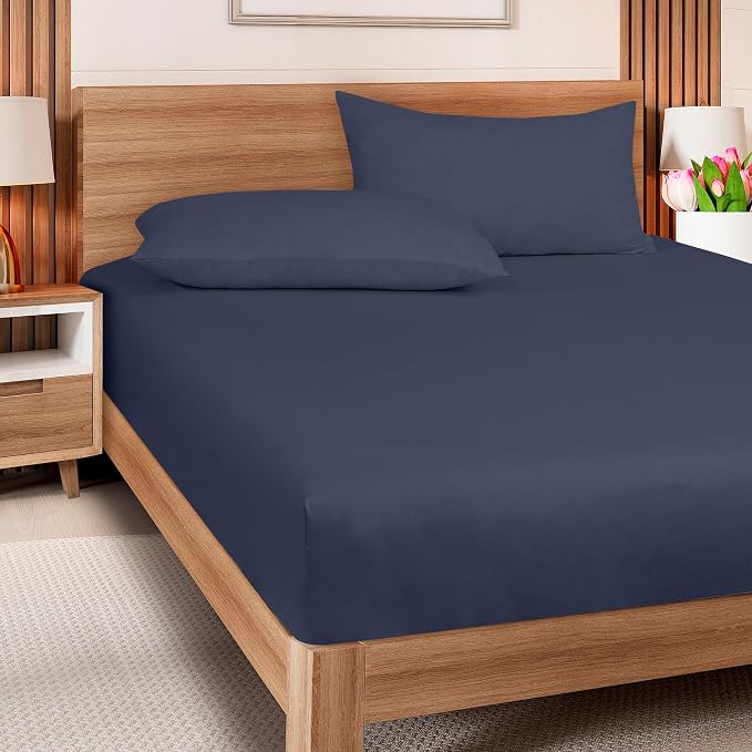 ROYALE LINENS 300 Thread Count 100% Long Staple Combed Cotton Fitted Sheet Twin - Image 5