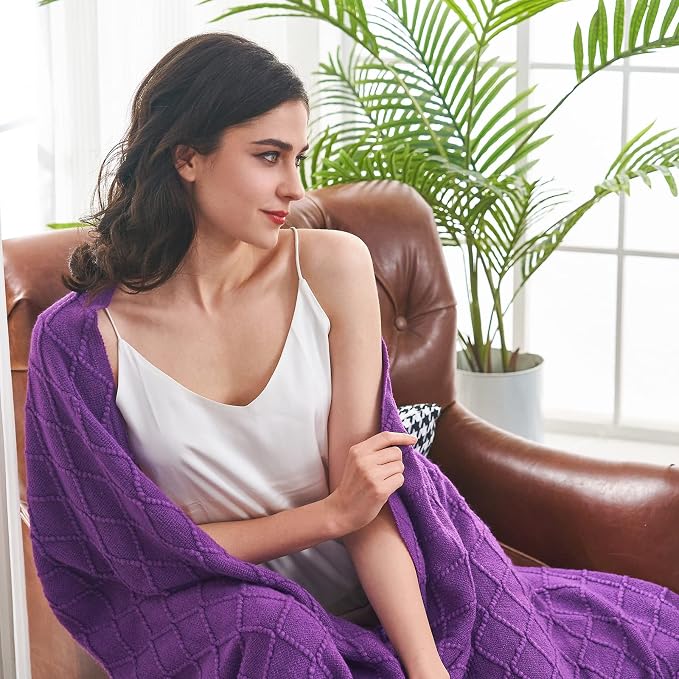 inhand Valentine's Day Gifts Throw Blanket Purple - Image 2