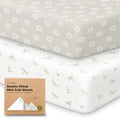 2-Pack Mini Crib Sheets Fitted by KeaBabies