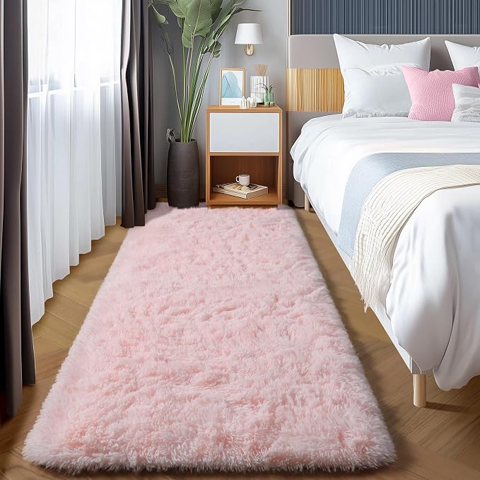 ONASAR Pink Runner Rugs for Bedroom Living Room, 2x6 Washable Bedside Hallway - Image 2