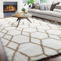 ONASAR Large Area Rugs for Living Room, 7x10 White and Beige Bedroom Rug by ONASAR