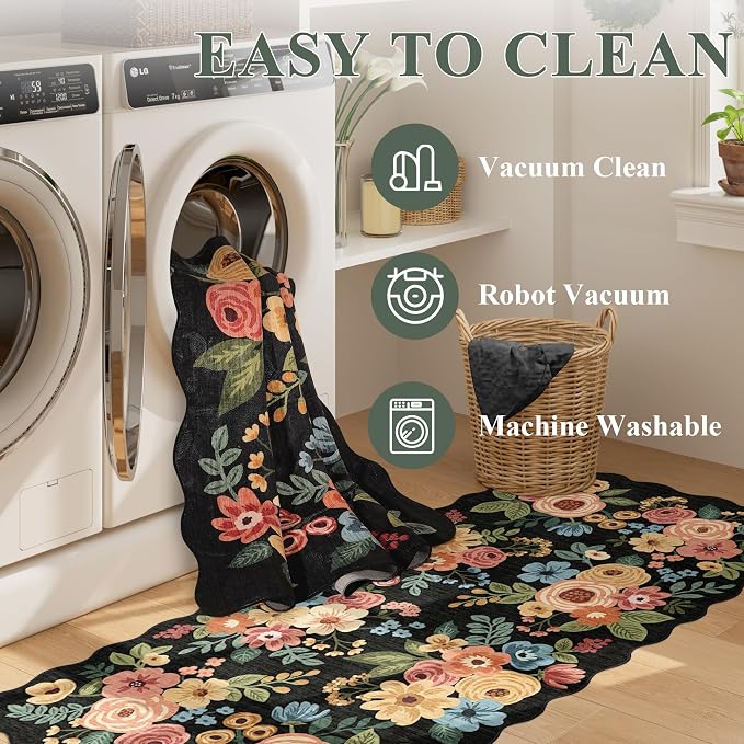 DUKINO 2.6x8 Runner Rug for Hallway, Washable Kitchen Rug - Image 5