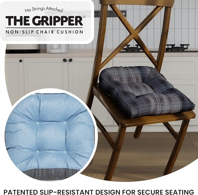 Klear Vu Gripper Overstuffed Universal Non-Slip Dining Chair Cushions - Image 6