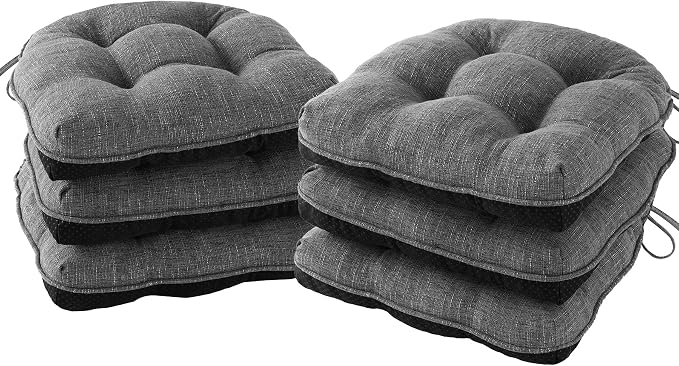 Chair Cushions for Dining Chairs Set of 6, Kitchen Chair Cushions, Chair Pads by IPYNBAP
