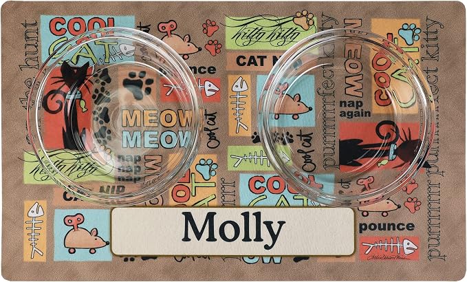 Drymate Personalized Pet Bowl Placemat, Custom Dog & Cat Food Feeding Mat - Image 2