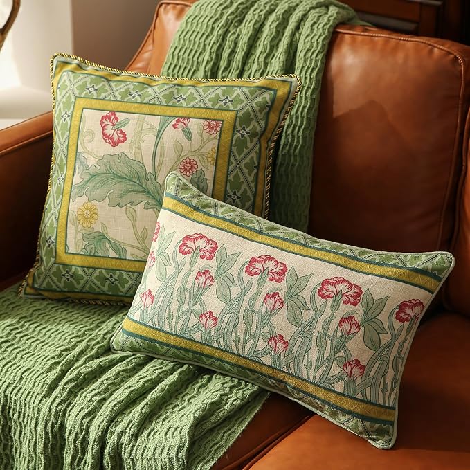 patdrea Designer Rectangle Throw Pillow Covers, Farmhouse Linen - Image 7