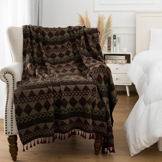 Gealaek Boho Throw Blanket Lightweight Soft Cozy Decorative Blankets - Image 3