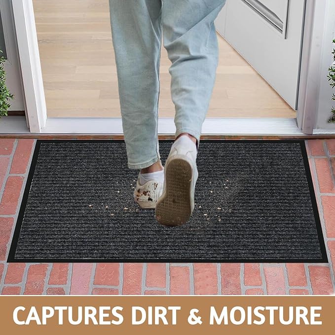 Durable Front Door Mat, Heavy Duty Indoor Outdoor Doormat, 48” x 36” Low - Image 7