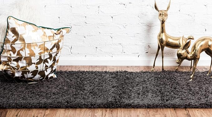 Unique Loom Solid Shag Collection Area Rug - Image 3