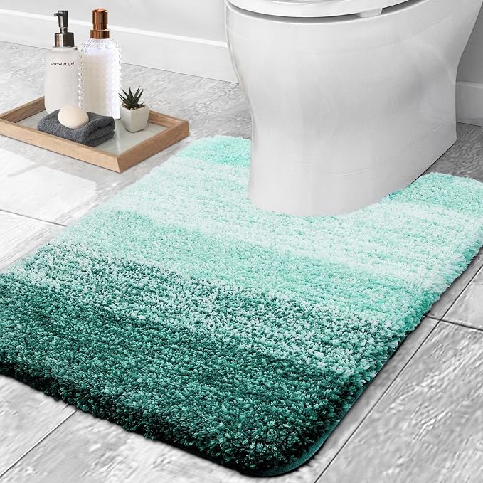 OLANLY Luxury Toilet Rugs U-Shaped 24x20, Extra Soft and Absorbent Microfiber by OLANLY
