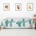 MYSKY HOME Couch Cover for Sectional Sofa Set Cactus Pattern Sofa Cover by MYSKYHOME