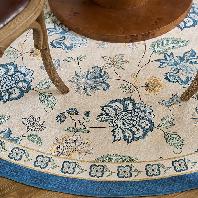 jinchan Elora Floral Corner Rug - Image 6