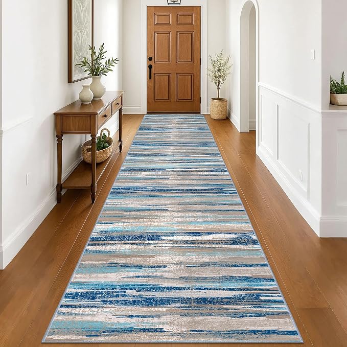 Modern Abstract Runner Rug 3x16 by lansny