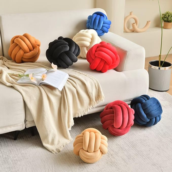 Decorative Throw Knot Pillow Ball - Image 6