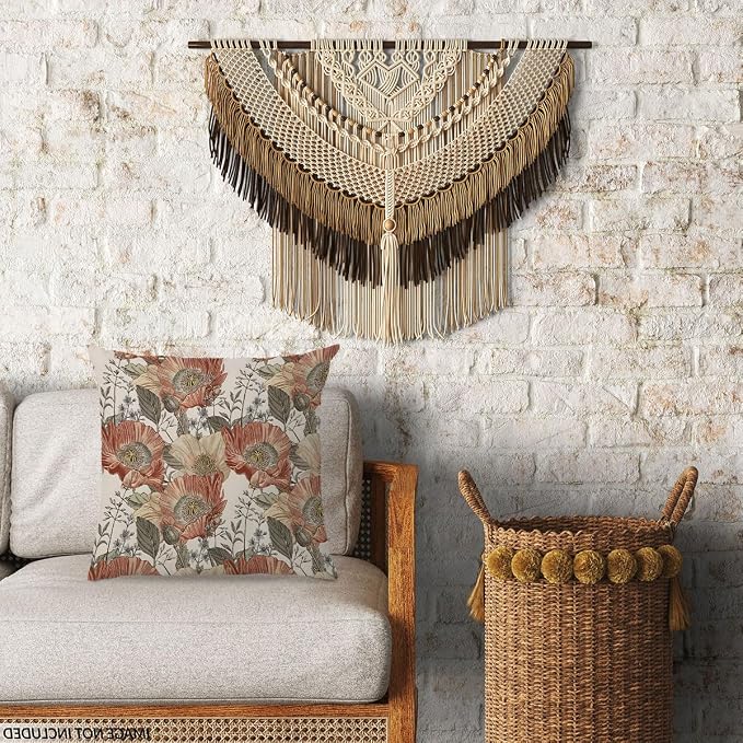 Vintage Boho Floral Pillow Covers 18x18 - Image 3