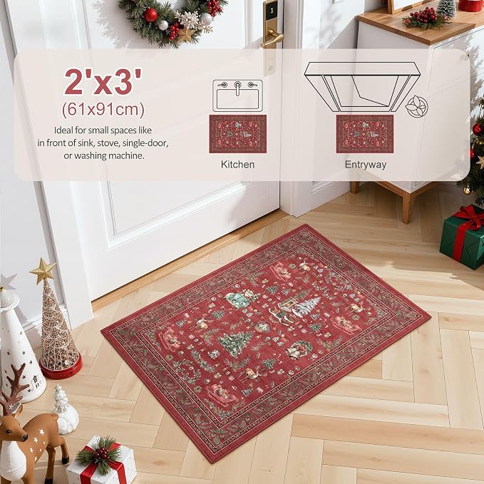 Christmas Living Room Area Rug 2x3 - Image 6