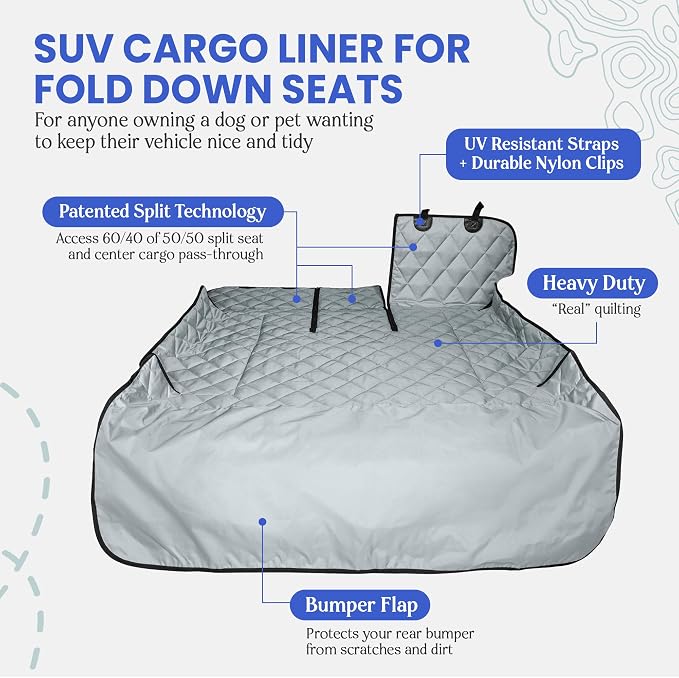 4Knines Split Cargo Liner for SUV – for Dogs & Pets, Heavy-Duty, Waterproof - Image 3