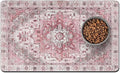 Pet Food Mats for Floor, Absorbent Dog Mat for Food and Water Dispenser Mat by Unknown