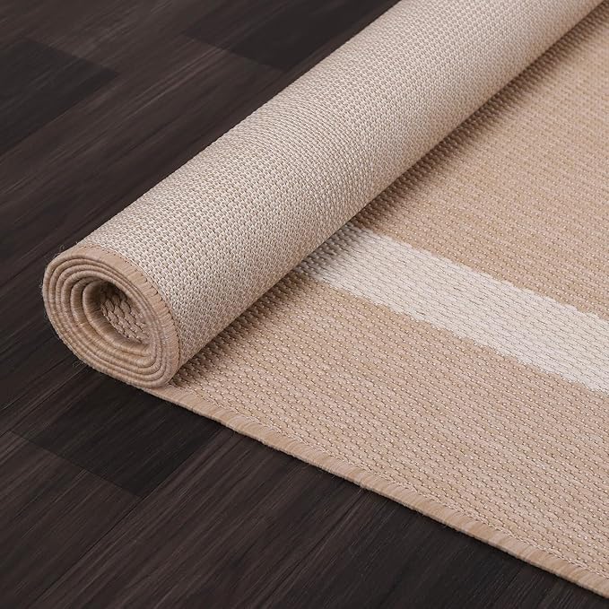 Bordered Outdoor Rug 9x12 Washable Outside Carpet - Image 5