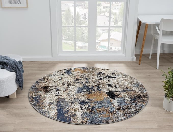 Keen Home Design Area Rugs - 8ft Round Non-Shedding by KeenHomeDesign