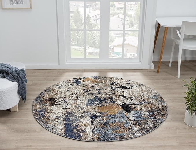 Keen Home Design Area Rugs - 5ft Round Non-Shedding by KeenHomeDesign