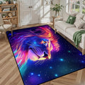 5' X 7' Galaxy Lion Rug 3D Fierce Lions Area Rugs by CERYUEE