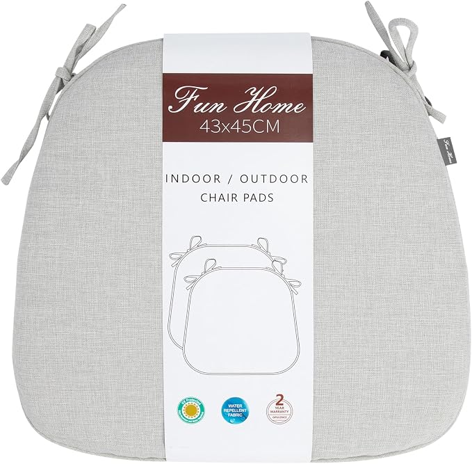 Outdoor Chair Cushions Set of 2, Patio Seat Cushion 17"x16"x2", U-Shaped Dining - Image 3