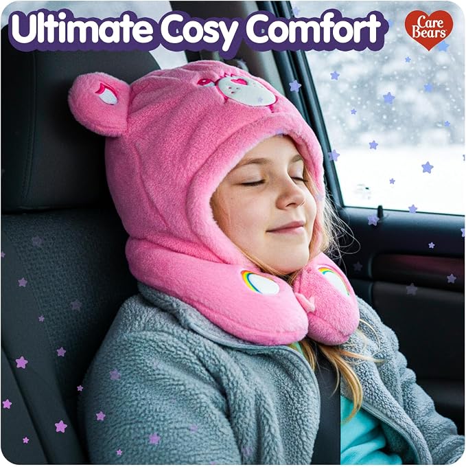 Care Bears - Cheer Bear Snuggle Hood, Travel Pillow - Image 3