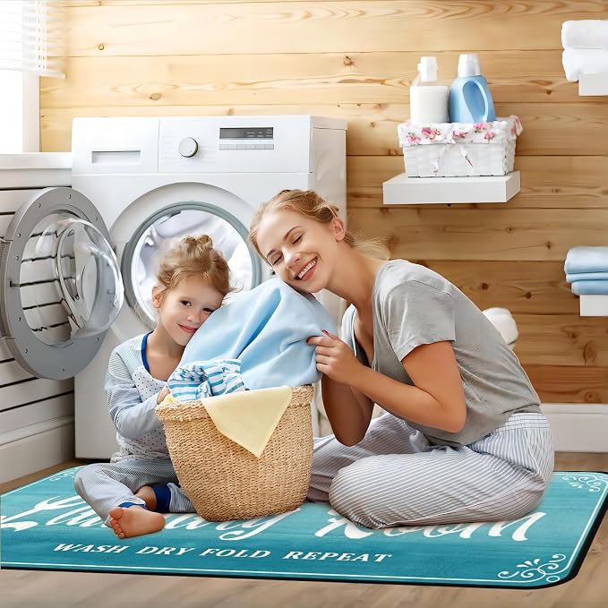 Laundry Room Rug Non Slip Floor mats Farmhouse Large Laundry Rugs - Image 4