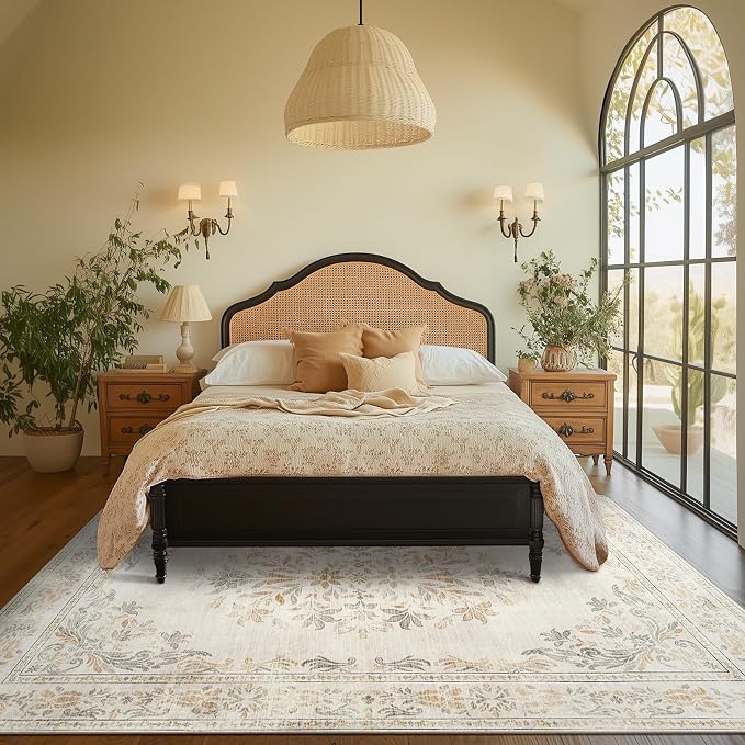 jinchan Vintage Floral 8x10 Area Rugs - Image 2