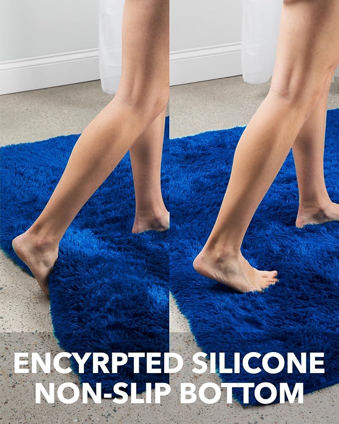 Ophanie 6x9 Navy Blue Rugs for Living Room, Large Fluffy Carpet, Fuzzy Plush - Image 6