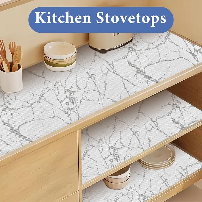 Drawer and Shelf Liner for Kitchen Cabinet: 17 in X 20 Ft Non Slip Waterproof - Image 4