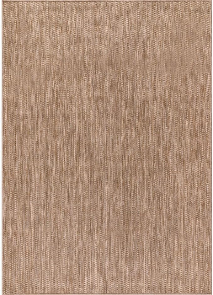 Washable Indoor Outdoor Rug 6x9 Weather Resistant Area Rugs Modern Solid Jute - Image 8